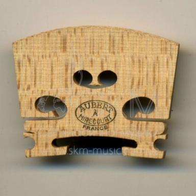 Violin bridge 1/8 - 4/4 Aubert a Mirecourt oval stamp, treated, Pont Arrondi