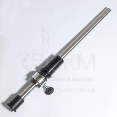 Spire for ULSA double bass, chrome. steel tube, ebony, screw tip