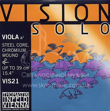 Viola string A THOMASTIK VISION SOLO, base steel / chrome-wound
