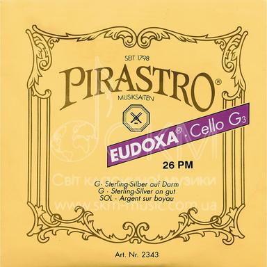 Струна для віолончелі Ре PIRASTRO EUDOXA, жила/срібло-алюміній