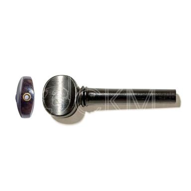Violin peg French model, ebony, Paris peephole, medium