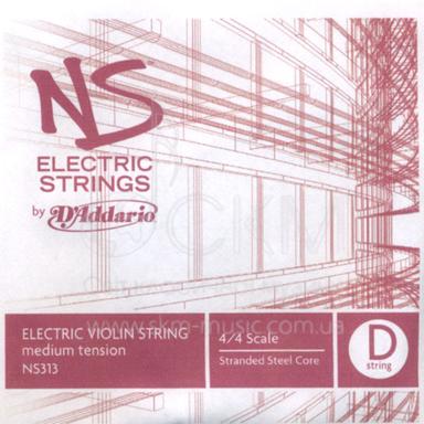 Струна для електроскрипки Ре D'ADDARIO NS Electric, багатожильна сталь/титан
