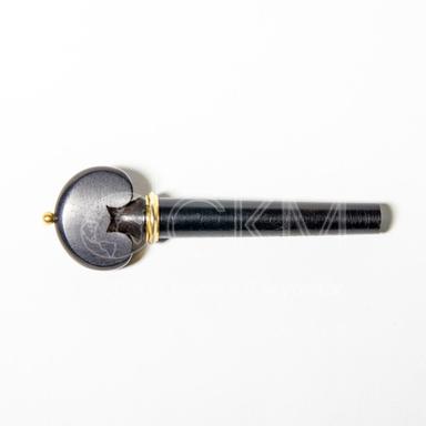 Violin tuners Hearts model, ebony with gold decoration, medium