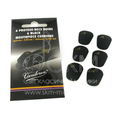 Наклейка для мундштука, VANDOREN, 0,80 мм, гумова, чорна, штука