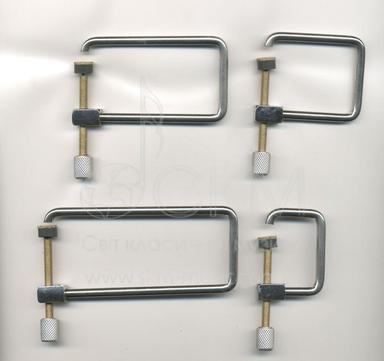 Набір із 4-х струбцин для ремонтних і реставраційних робіт (сталь)