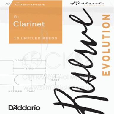 Тростини для кларнета DAddario Woodwinds Reserve Evolution, штука