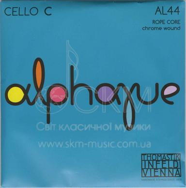 Струна для віолончелі До THOMASTIK ALPHAYUE, тросова серцевина/хромова обмотка