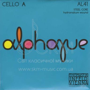 Струна для віолончелі Ля THOMASTIK ALPHAYUE, сталева серцевина/обмотка - гідроналіум
