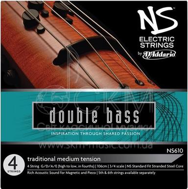 Cтруна для контрабаса До D'ADDARIO NS ELECTRIC TRADITIONAL, сталь/нікель