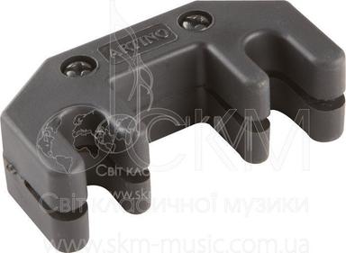 Practice violin mute, metal, synthetic case