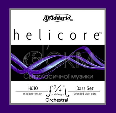 Strings set for double bass D'ADDARIO HELICORE ORCHESTRAL 1/4