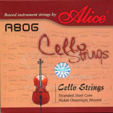 Комплект струн для віолончелі ALICE 806, тросова сталева серцевина/обмотка нікель-хром