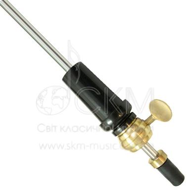 ULSA Solitaer double bass spire, chrome. steel rod, ebony, 45cm screw, brass ring