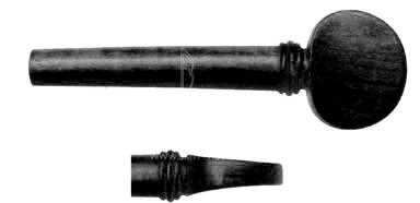 Violin tuners TEMPEL, Swiss model, ebony, 8mm-8.6mm