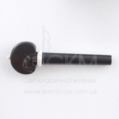 Violin Tuning Pegs Model Hearts, Ebony with White Ornament, Medium