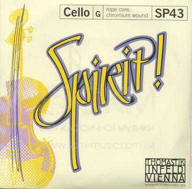 Cello string G THOMASTIK SPIRIT, rope core/chrome wound