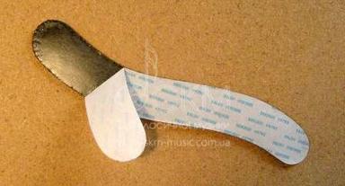 Spare leather pad for viola bridge