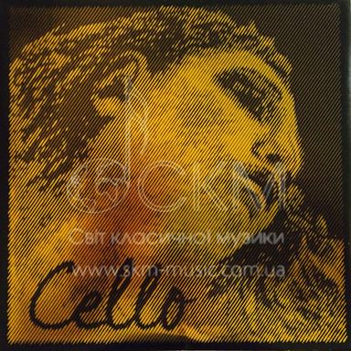 Cello String Salt PIRASTRO EVAH PIRAZZI GOLD, wire / tungsten core