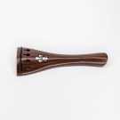 Подгрифник для скрипки с украшением "Лилия", черное/розовое дерево/перламутр