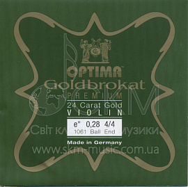 Струна для скрипки Ми OPTIMA GOLDBROKAT PREMIUM 24K Gold, золото, 0,28мм, extra strong