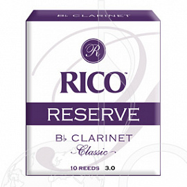 Трости для кларнета Rico Reserve Classic, штука (№ 2; 2,5; 3; 3,5; 3,5+; 4; 4+; 4,5)