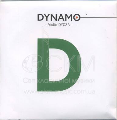 Струна для скрипки Ре THOMASTIK DYNAMO, сердечник синтетика, серебряная обмотка