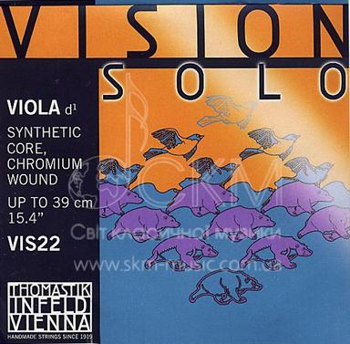 Струна для альта Ре THOMASTIK VISION SOLO, синтетика/хромовая обмотка
