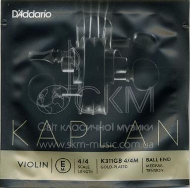 Струна для скрипки Ми KAPLAN Golden Spiral Solo, золото, шарик