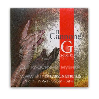 Струна для скрипки Соль LARSEN IL CANNONE SOLOIST, синтетика/серебряная обмотка