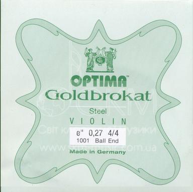 Струна для скрипки Ми LENZNER (OPTIMA) GOLDBROKAT, сталь, шарик