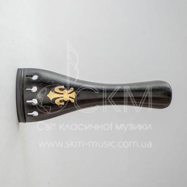 Подгрифник для скрипки с украшением "Золотая лилия", круглый