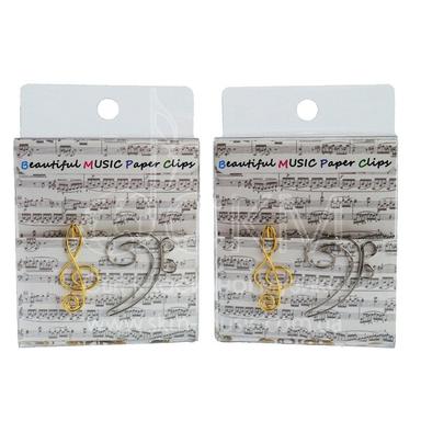 Комплект скріпок канцелярських «Скрипковий/Басовий ключ» (12 шт.)