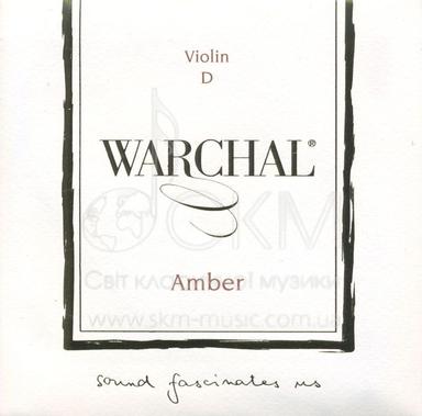 Струна для скрипки Ре WARCHAL AMBER, гидроналиум/гидроналиум+серебро