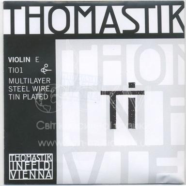 Струна для скрипки Ми THOMASTIK Ti, карбоновая сталь, луженая, съемный шарик