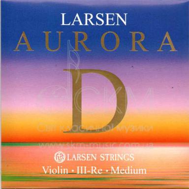 Струна для скрипки Ре LARSEN LARSEN AURORA, синтетика/алюминиевая обмотка
