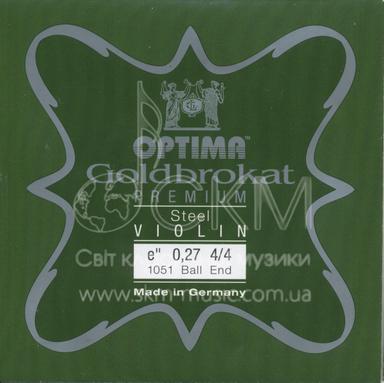 Струна для скрипки Ми OPTIMA GOLDBROKAT PREMIUM, сталь, петля