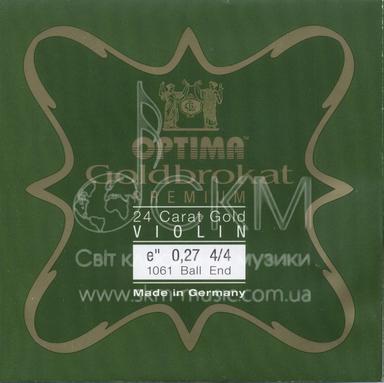 Струна для скрипки Ми OPTIMA GOLDBROKAT PREMIUM 24K Gold, золото, шарик