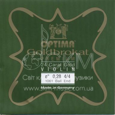Струна для скрипки Ми OPTIMA GOLDBROKAT PREMIUM 24K Gold, золото, 0,28мм, extra strong