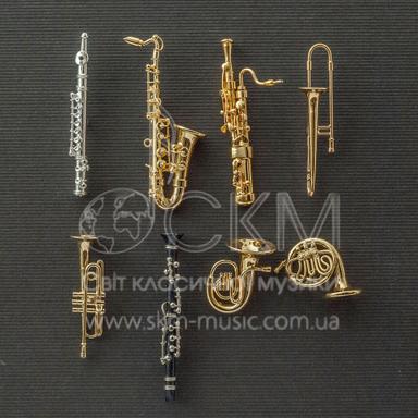 Значки - духовые инструменты, 2,5 - 6 см