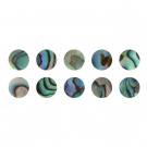 Глазок перламутровый для колодки Paulus, диаметр 4,0-11,0 мм (abalone green)
