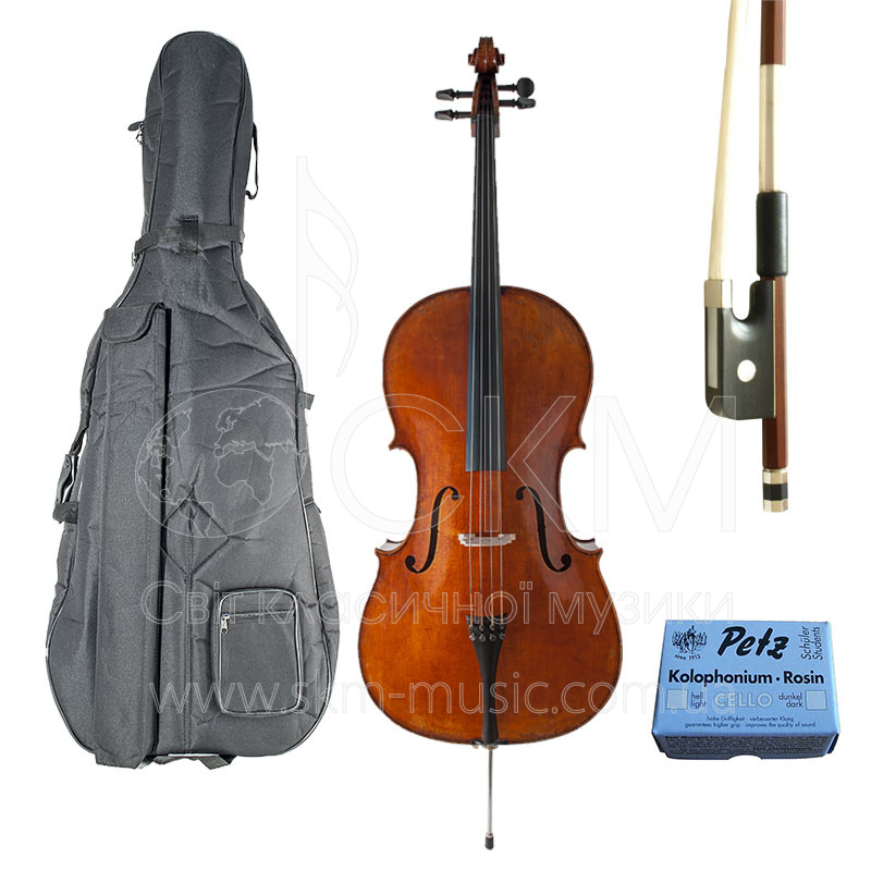 Набор: виолончель 4/4 - 1/2 YB40VCS, смычок, чехол, канифоль