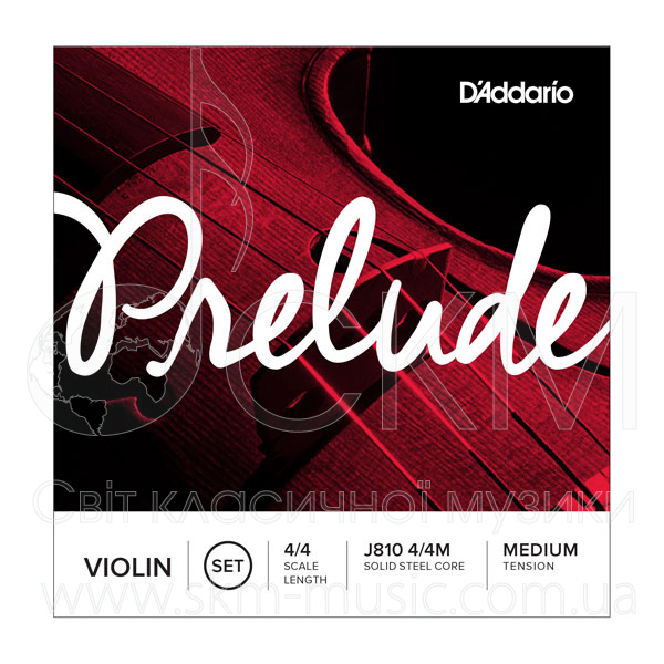 Комплект струн для скрипки 4/4 D'ADDARIO PRELUDE (J811, J812, J813, J814)