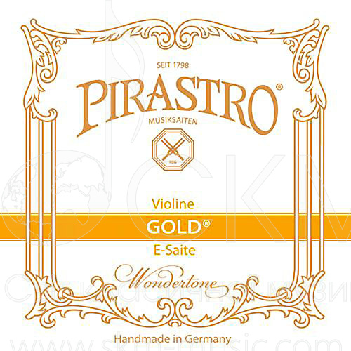 Струна для скрипки Соль PIRASTRO GOLD, жила/серебро, петля