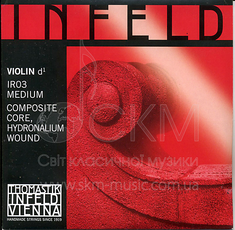 Струна для скрипки Ре THOMASTIK INFELD RED, композитная синтетическая основа /обмотка — гидроналиум