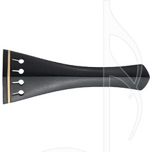 Подгрифник для скрипки Tempel, черн. дерево c бежевой отделкой (самшит), англ. модель, 113мм