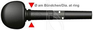 Колок для скрипки, 4/4-3/4, WITTNER Hi-Tec материал, точной настройки, 8,6мм, штука