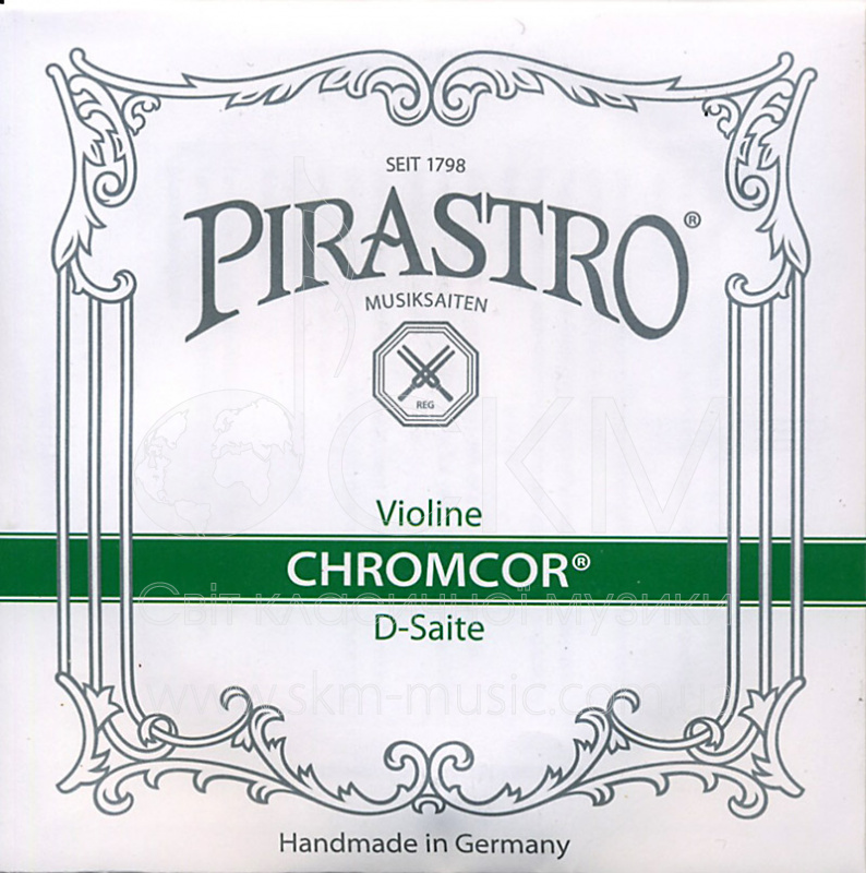 Струна для скрипки Ре PIRASTRO CHROMCOR, сталь/хромсталь