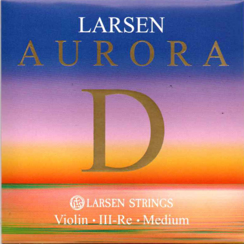 Струна для скрипки Ре LARSEN LARSEN AURORA, синтетика/алюминиевая обмотка