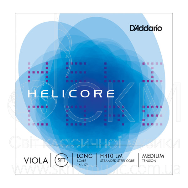 Струна для альта Ля D'ADDARIO HELICORE, длинная, основа сталь/алюминий