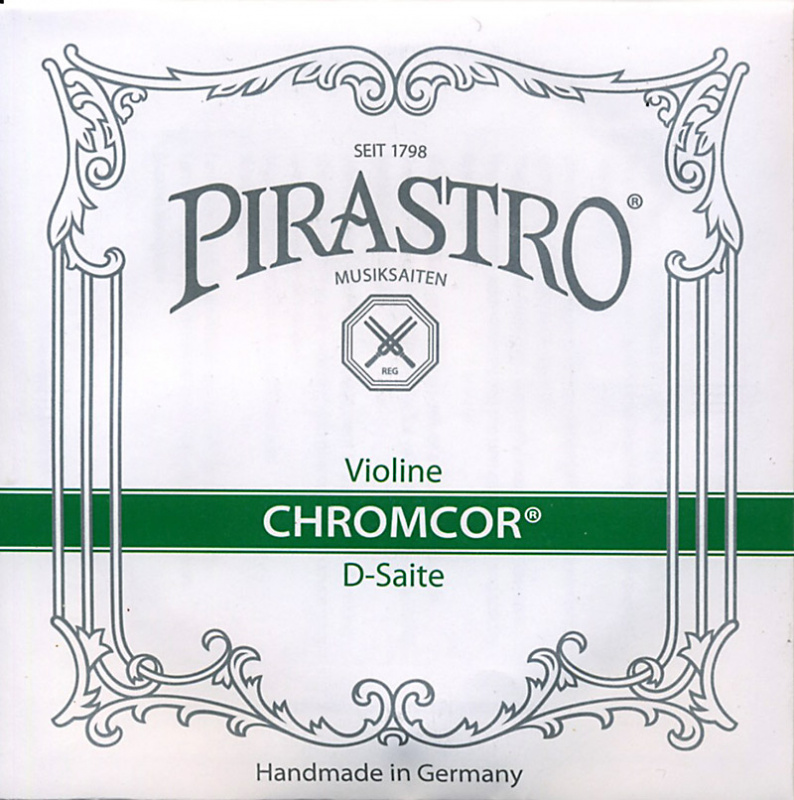 Струна для скрипки Ре PIRASTRO CHROMCOR малых размеров, сталь/хромсталь